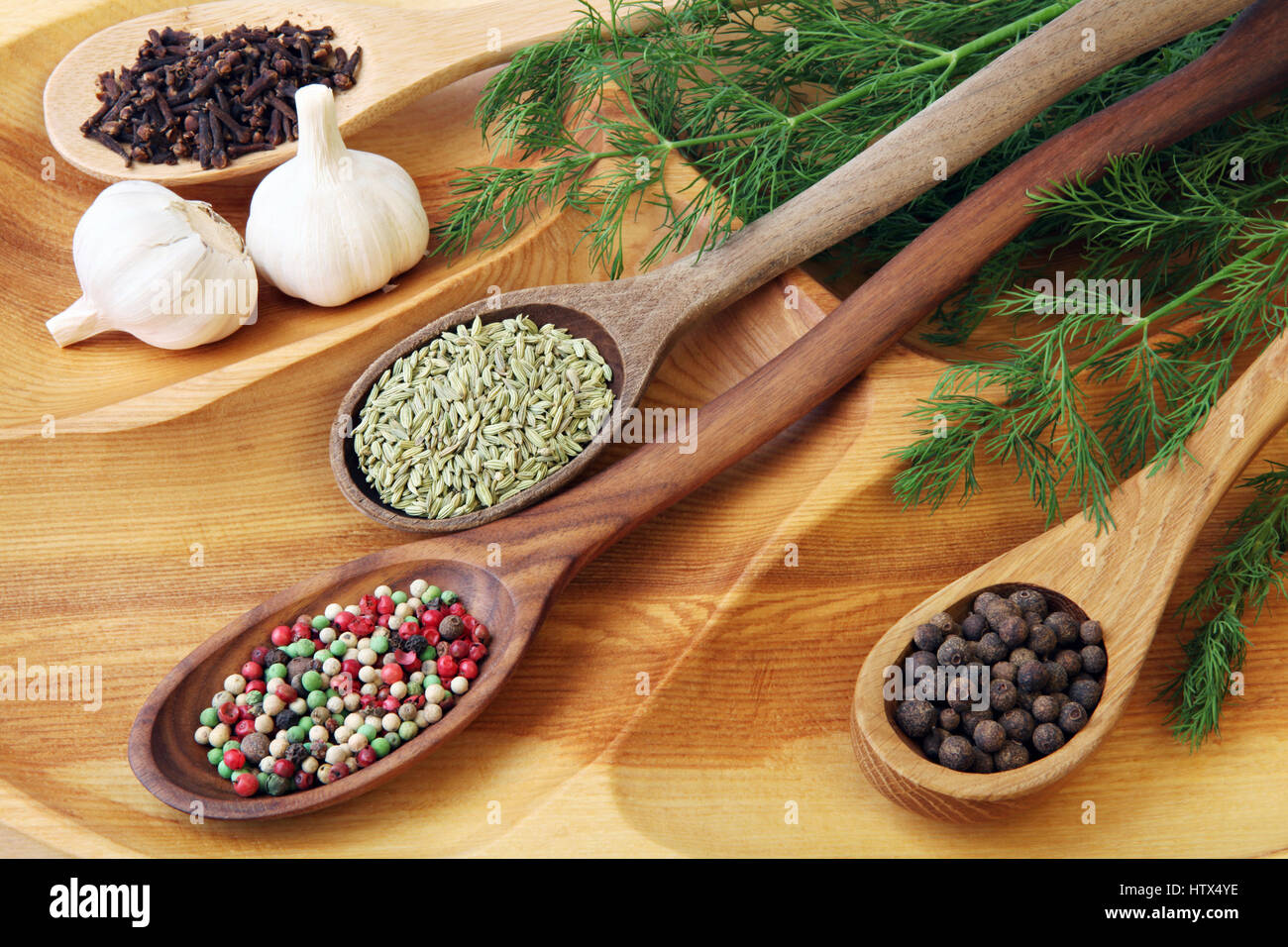 Erbe e spezie Foto Stock