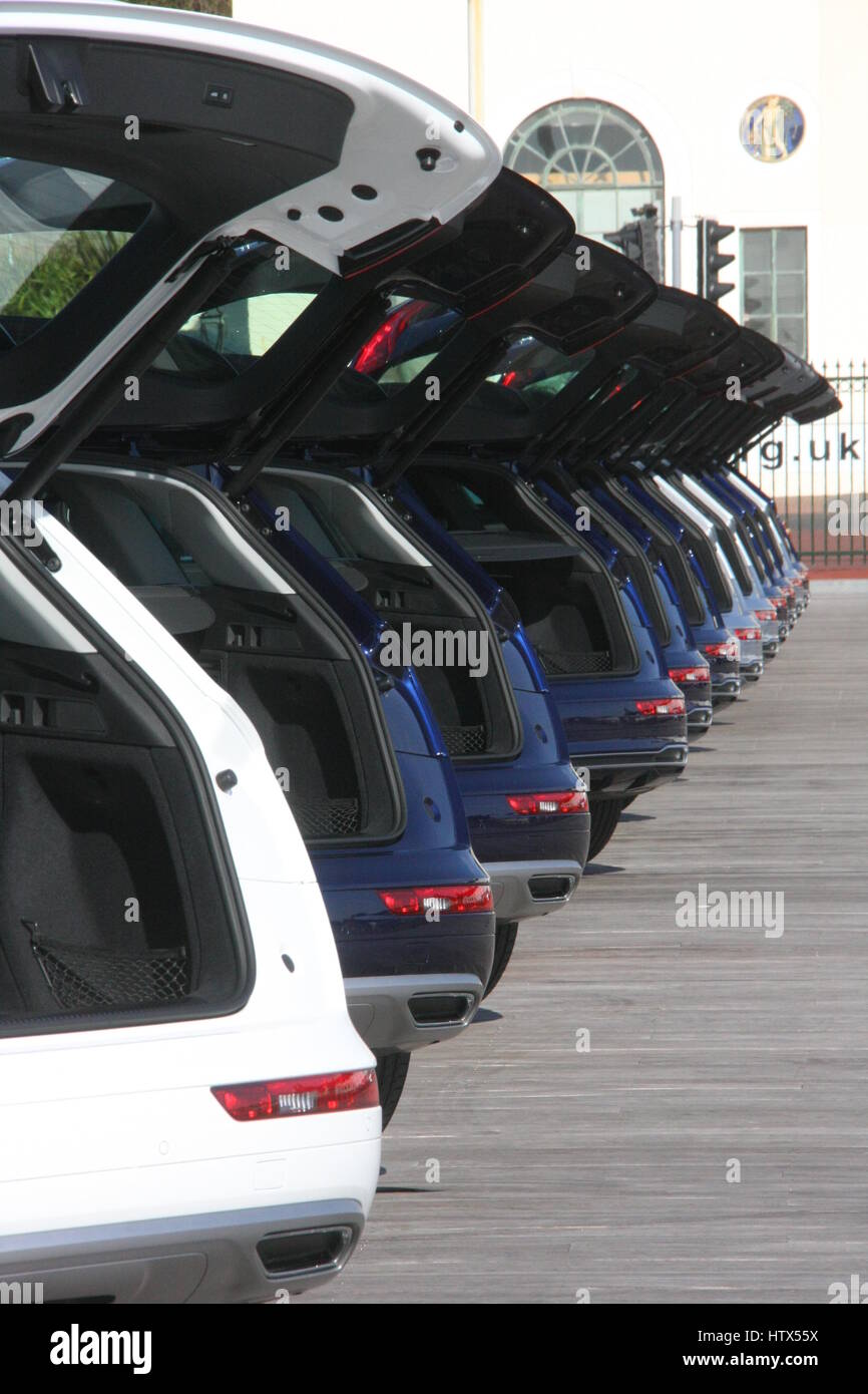 Nuova AUDI Q5 2017 Modello di evento di lancio Foto Stock