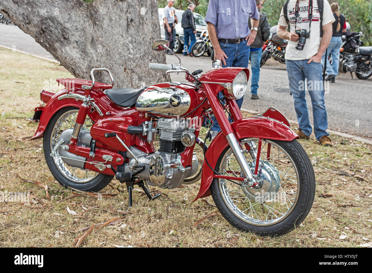 Un 1957 Honda Dream 250 motociclo a Vintage giapponese di Moto Club Rally nazionale a Tamworth Australia 2017. Foto Stock