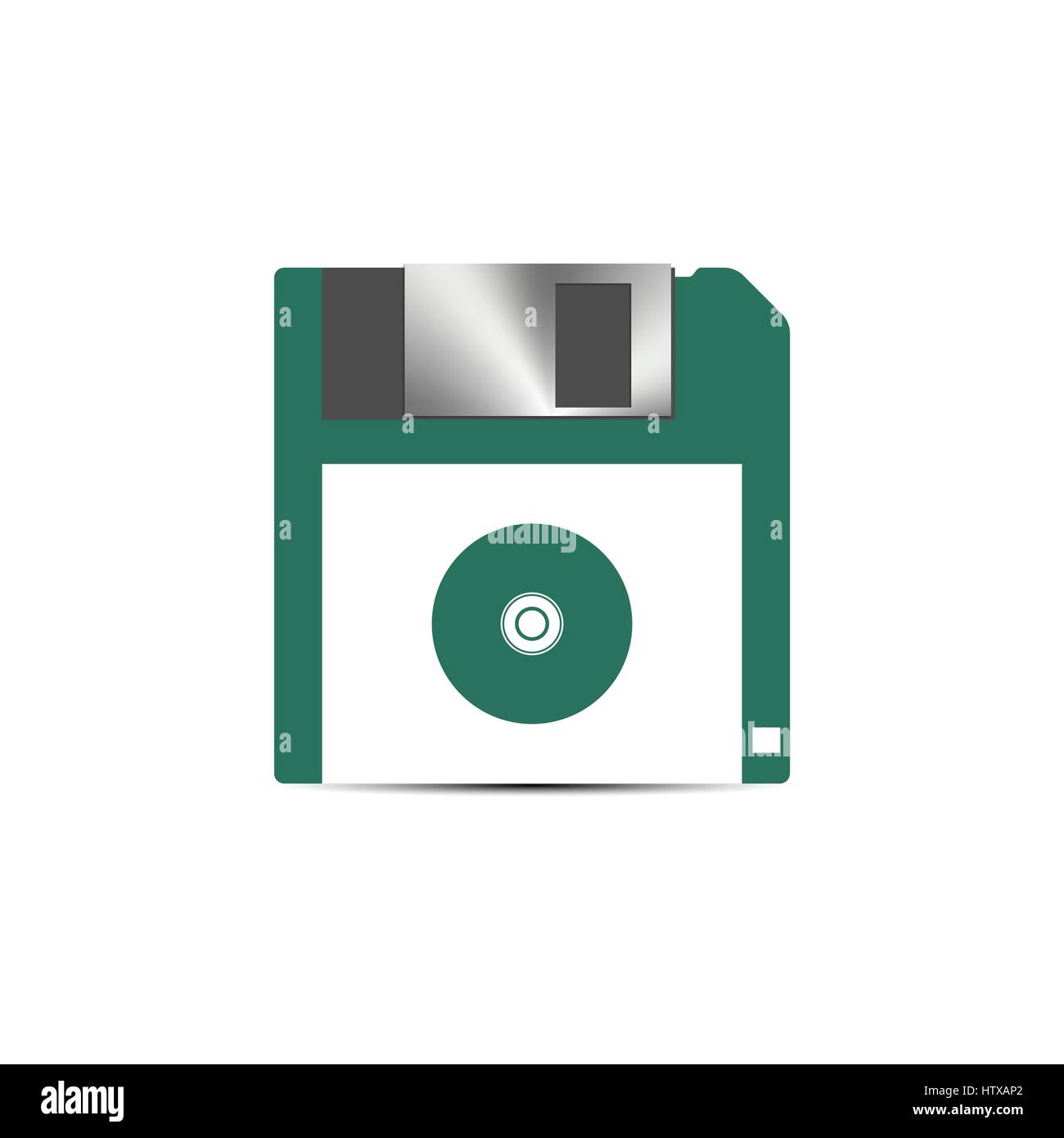 Icona per salvare su disco isolato su uno sfondo bianco, illustrazione vettoriale. Illustrazione Vettoriale