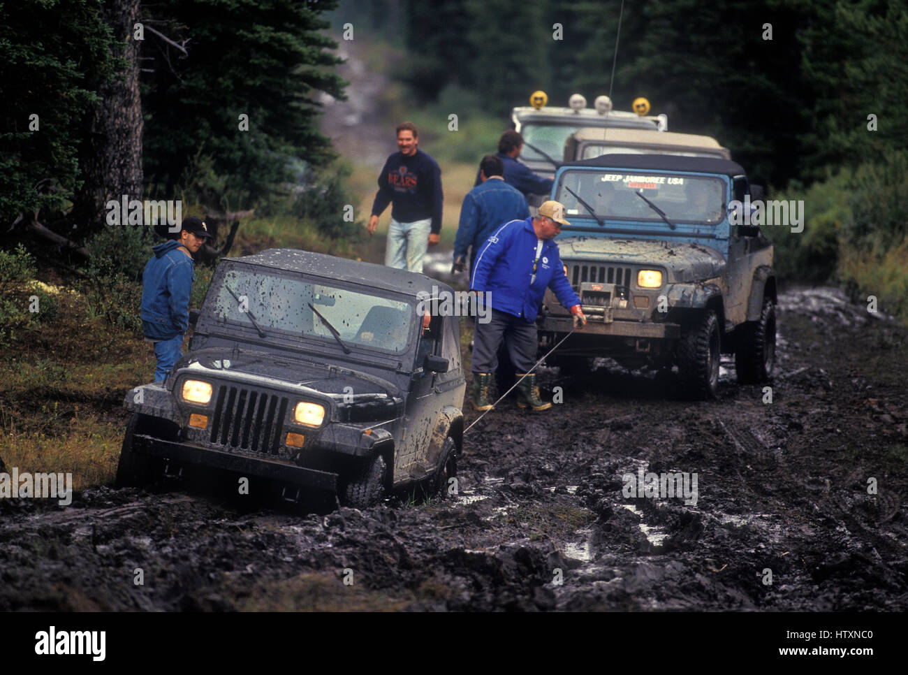 Jeep Jamboree si avventura fuori strada Alberta Canada 1994 Foto Stock