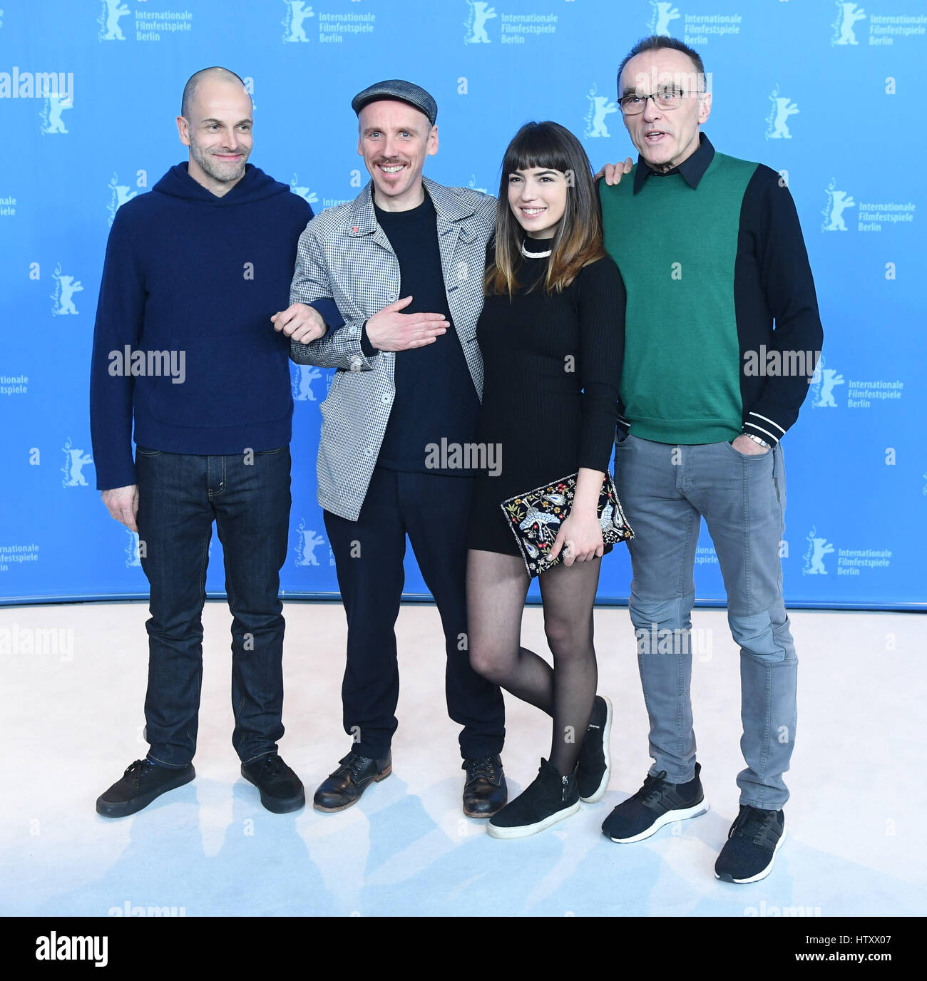 67Th Berlinale Festival Internazionale del Film - 'T2 Trainspotting' - Photocall con: Danny Boyle, Ewen Bremner, Johnny Lee Miller, Anjela Nedyankova Dove: Berlino, Regno Unito quando: 10 Feb 2017 Foto Stock