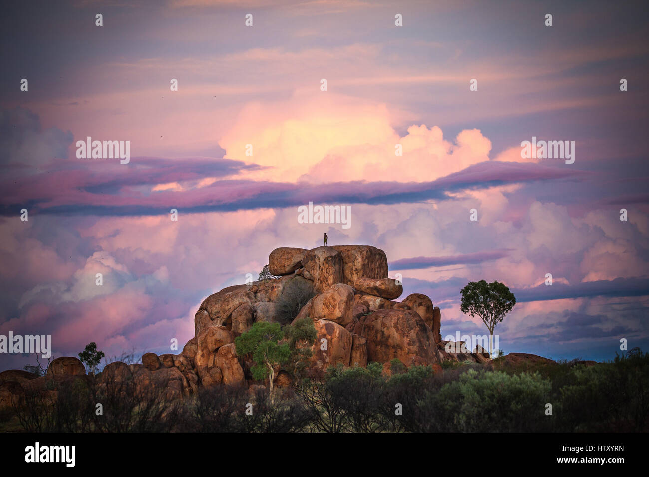 Karlu Karlu - Devil's marmi National Park, Territorio del Nord Foto Stock