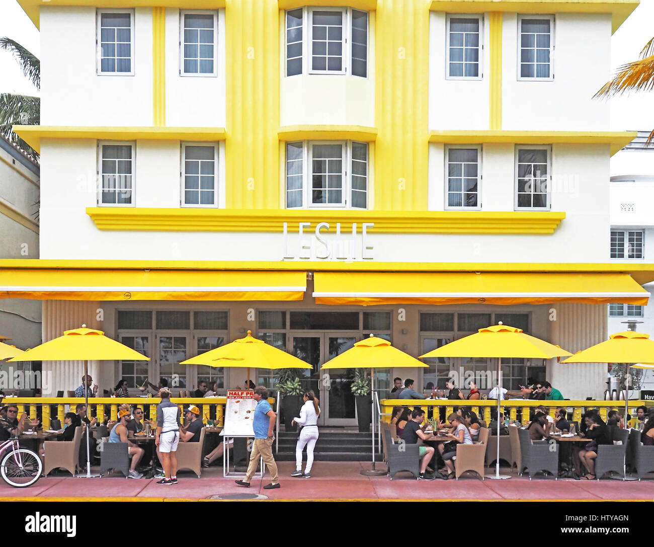 Leslie Hotel nel Quartiere Art Deco di South Miami Beach (South Beach). Foto Stock
