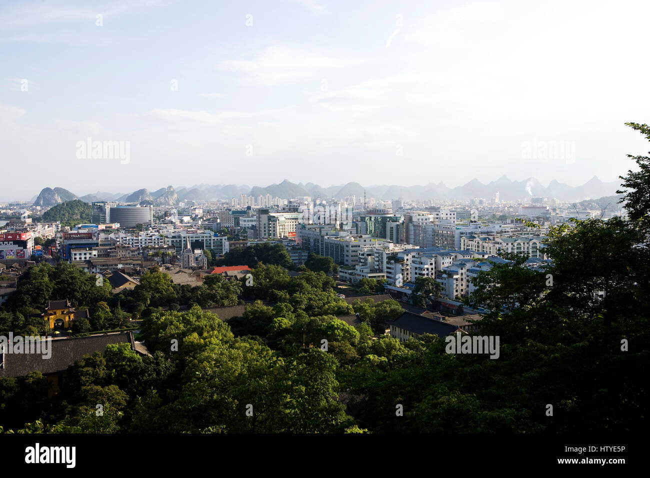 Vista panoramica su Guilin nel Guizhou, Cina. Foto Stock