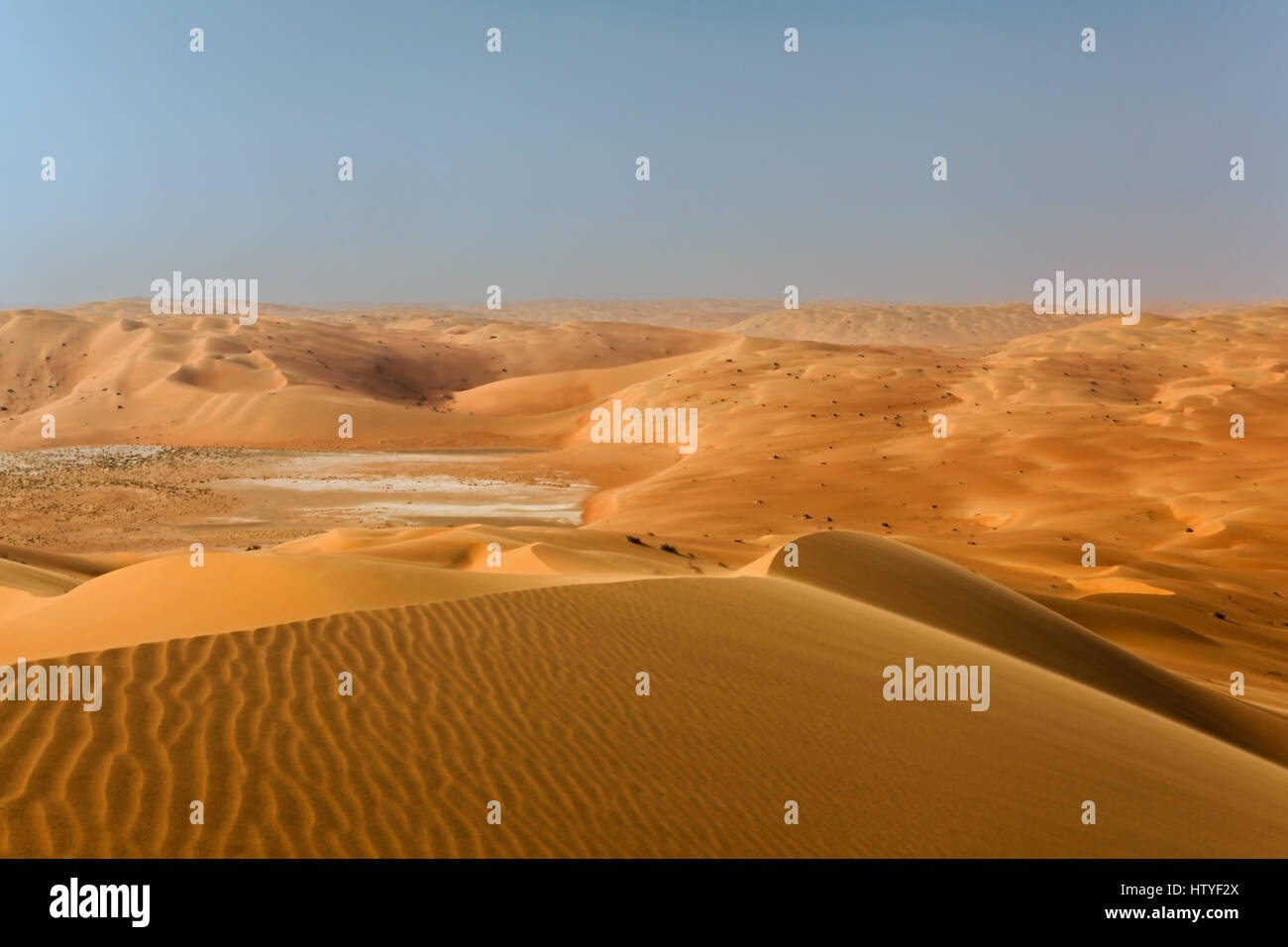 Dune di sabbia del deserto Arabico, Arabia Saudita Foto Stock
