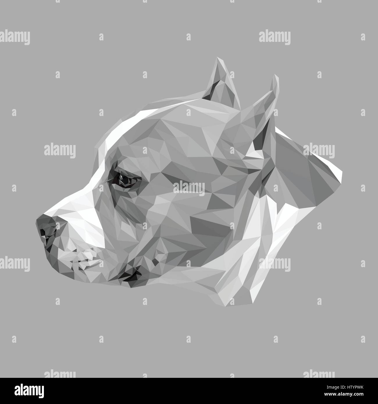 Stafford bassa animale poli design. Triangolo illustrazione vettoriale. Illustrazione Vettoriale