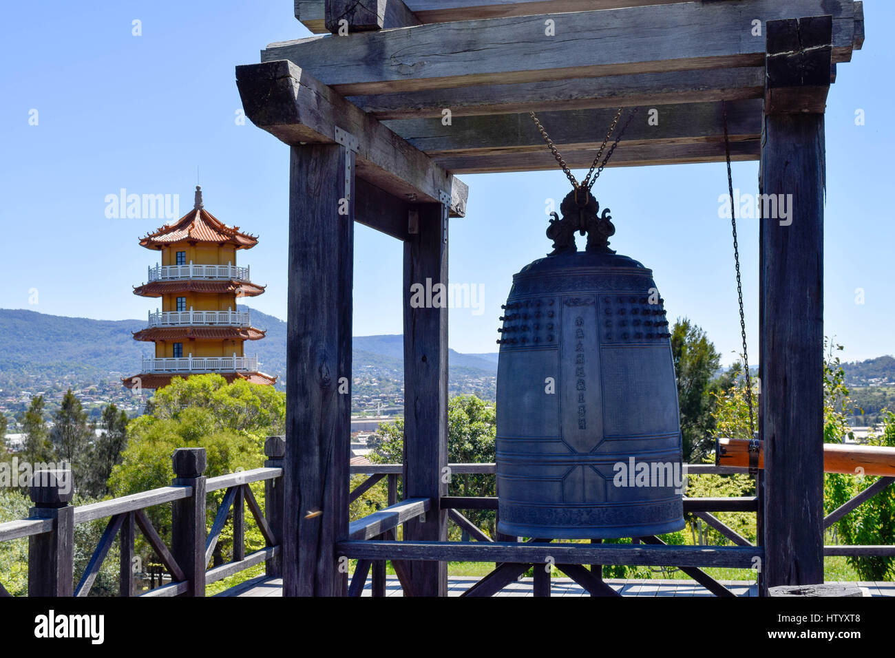 La Campana del Tempio di Nan Tien, il Tempio Buddista in NSW Foto Stock