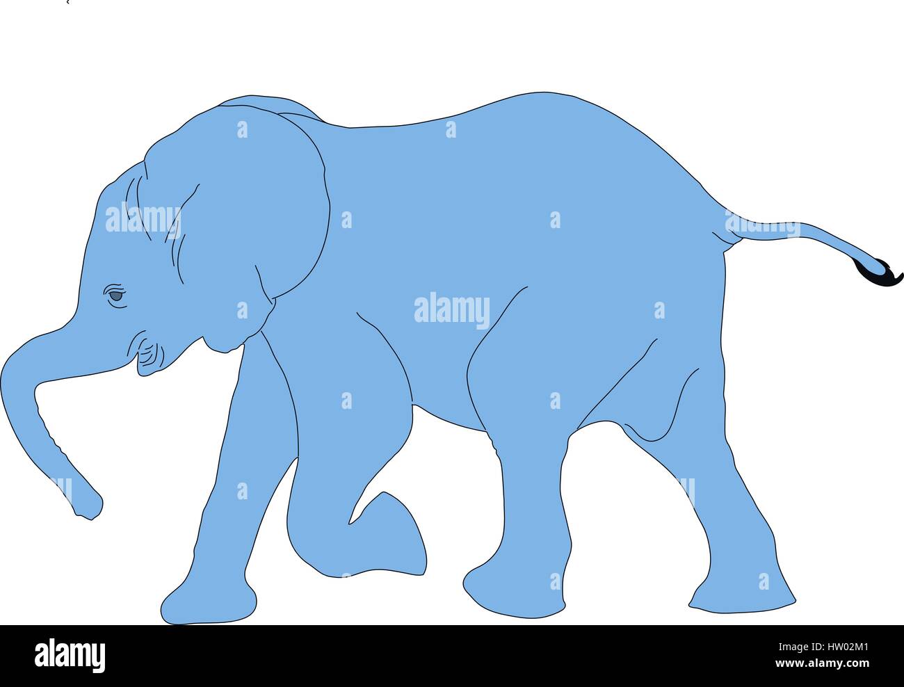 Ritratto di un elefante nel parco nazionale Etosha Illustrazione Vettoriale