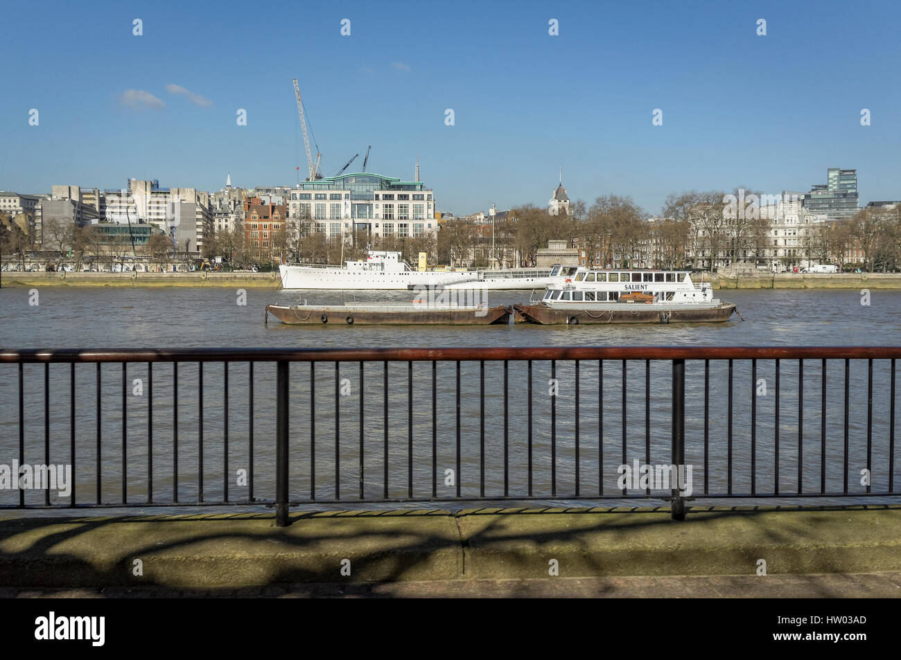 Il sito proposto per il Giardino ponte sopra il fiume Tamigi, Londra, Gran Bretagna Foto Stock