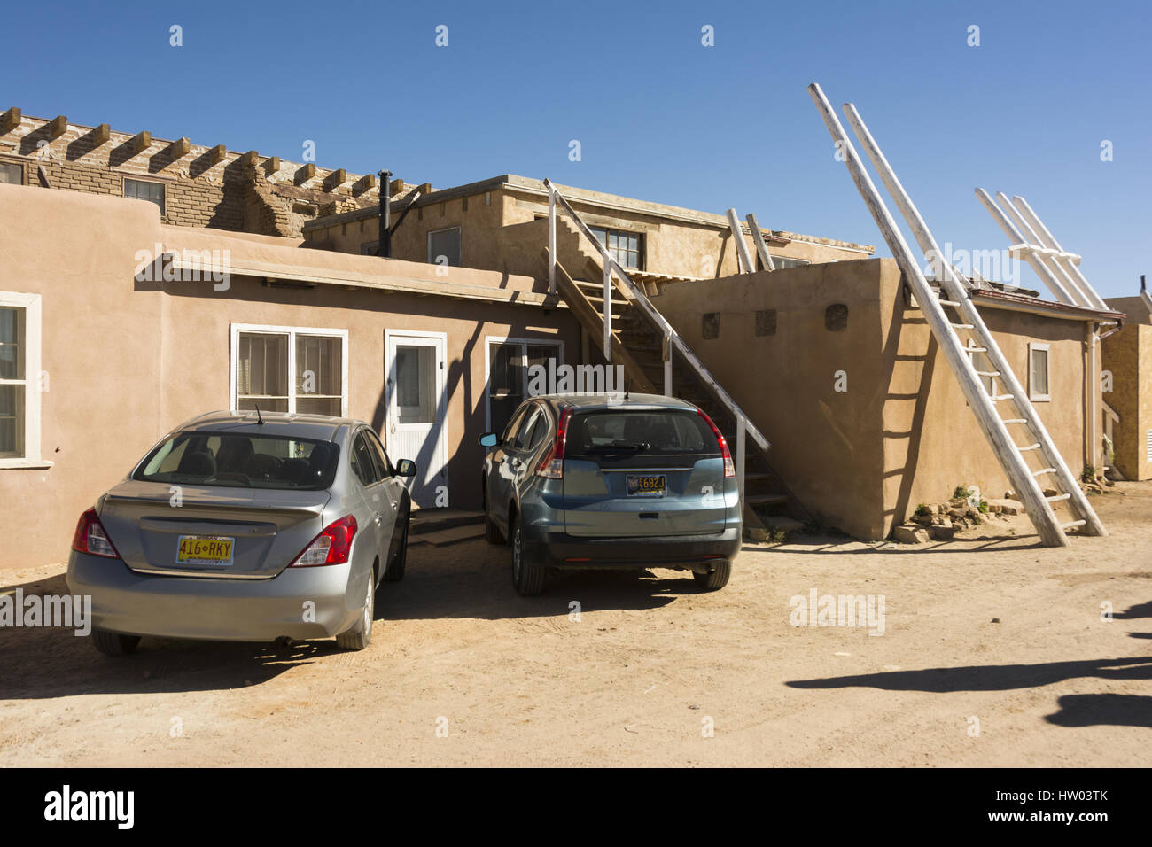 Nuovo Messico, Acoma Pueblo, xiii c alla presente, edifici adobe Foto Stock