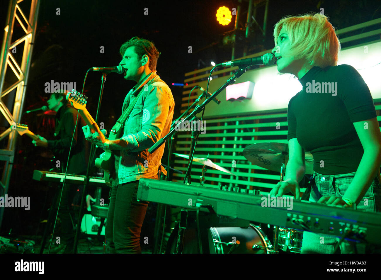 Austin, TX, Stati Uniti d'America xiv Mar, 2017 Lo Luna eseguire a Levi's avamposto al SXSW 2017 il 14 marzo 2017 di Austin in Texas Foto Stock