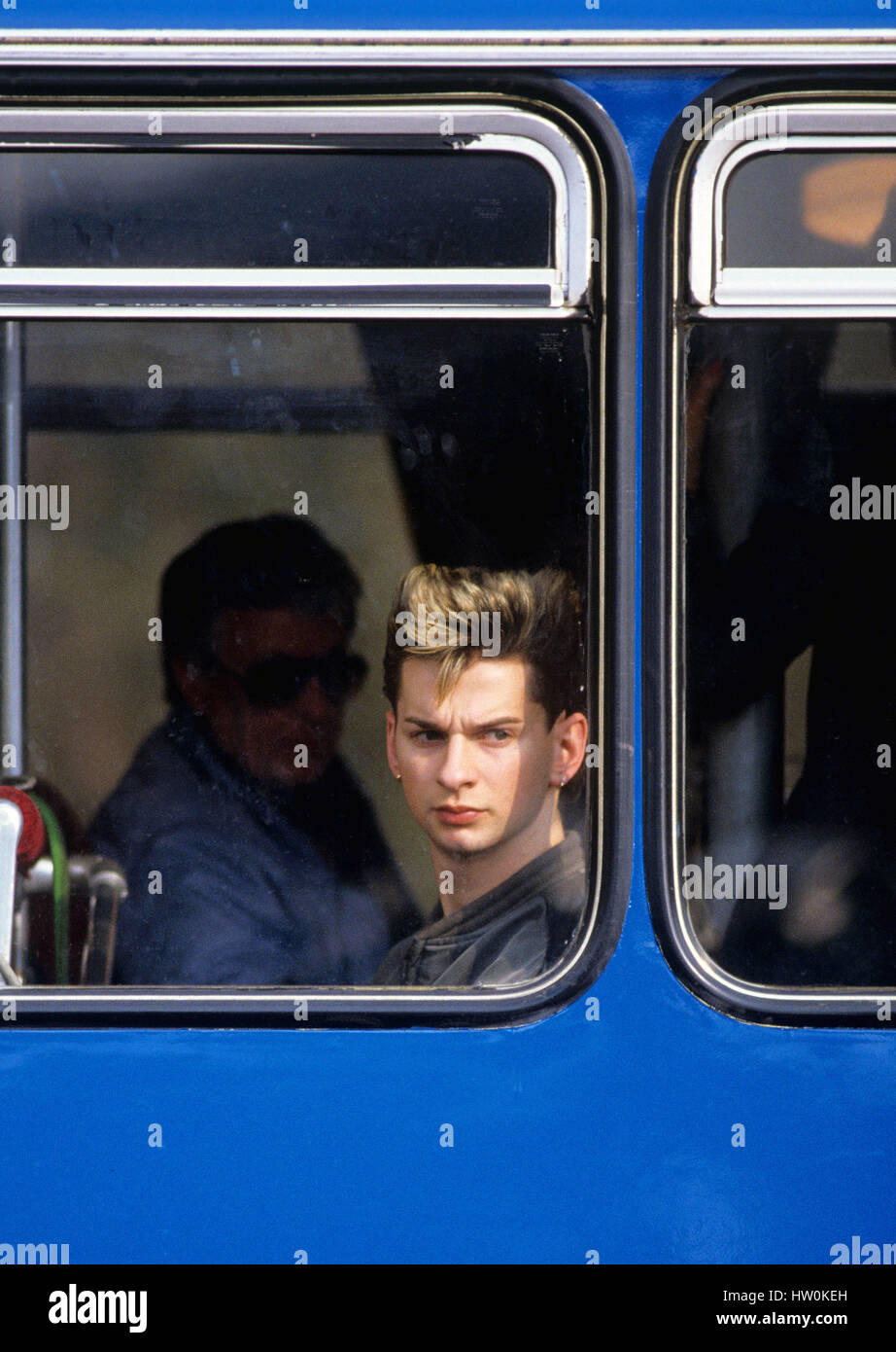 Depeche Mode (Dave Gahan) su 16.04.1984 in Schleiden. | Utilizzo di tutto il mondo Foto Stock