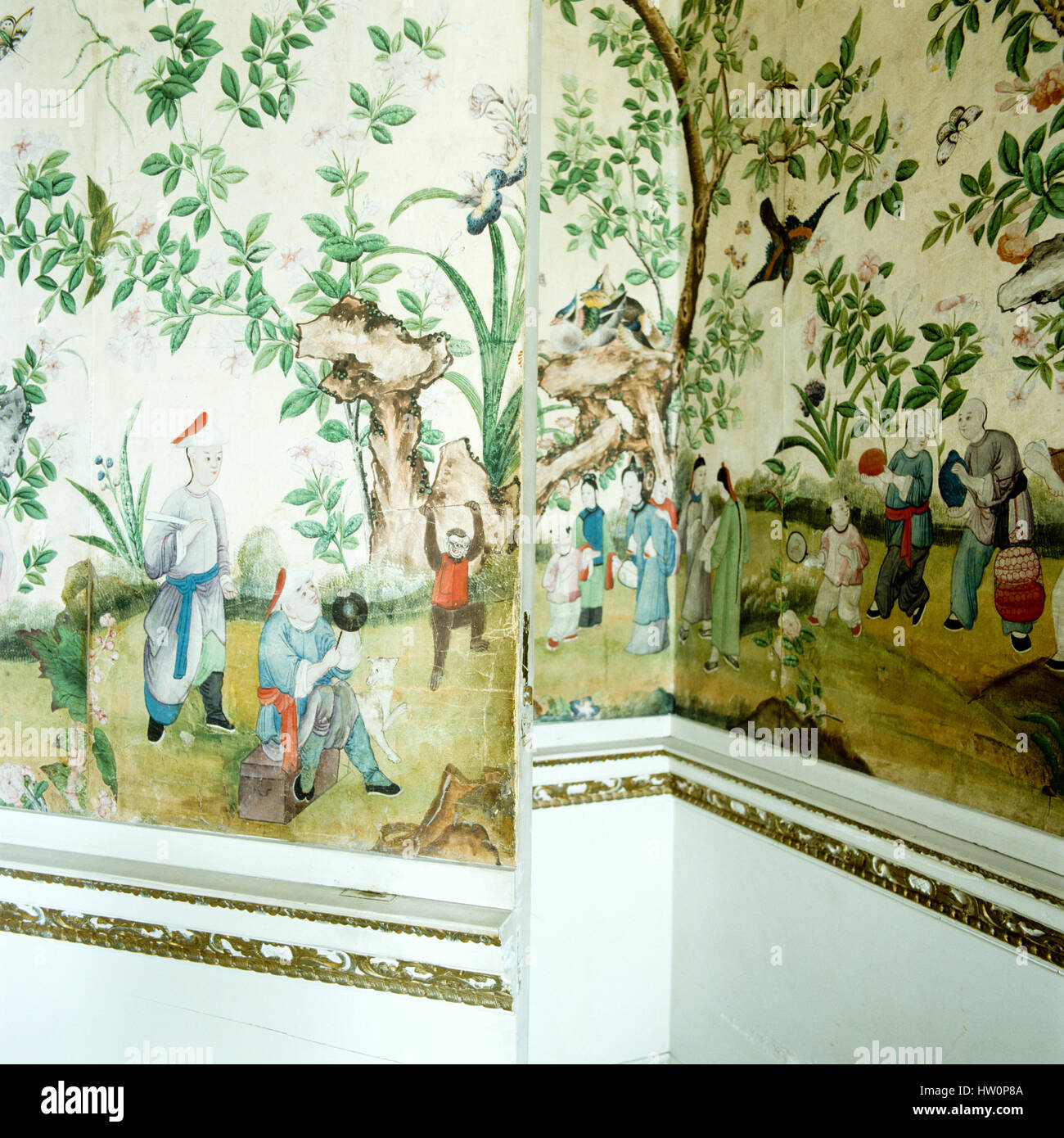 Il murale sulla parete. Foto Stock