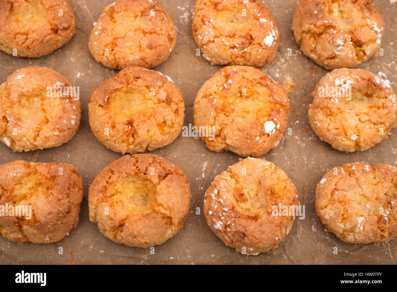 Pasticcini fatti in casa de Mandorie (soft biscotti di mandorle) Foto Stock