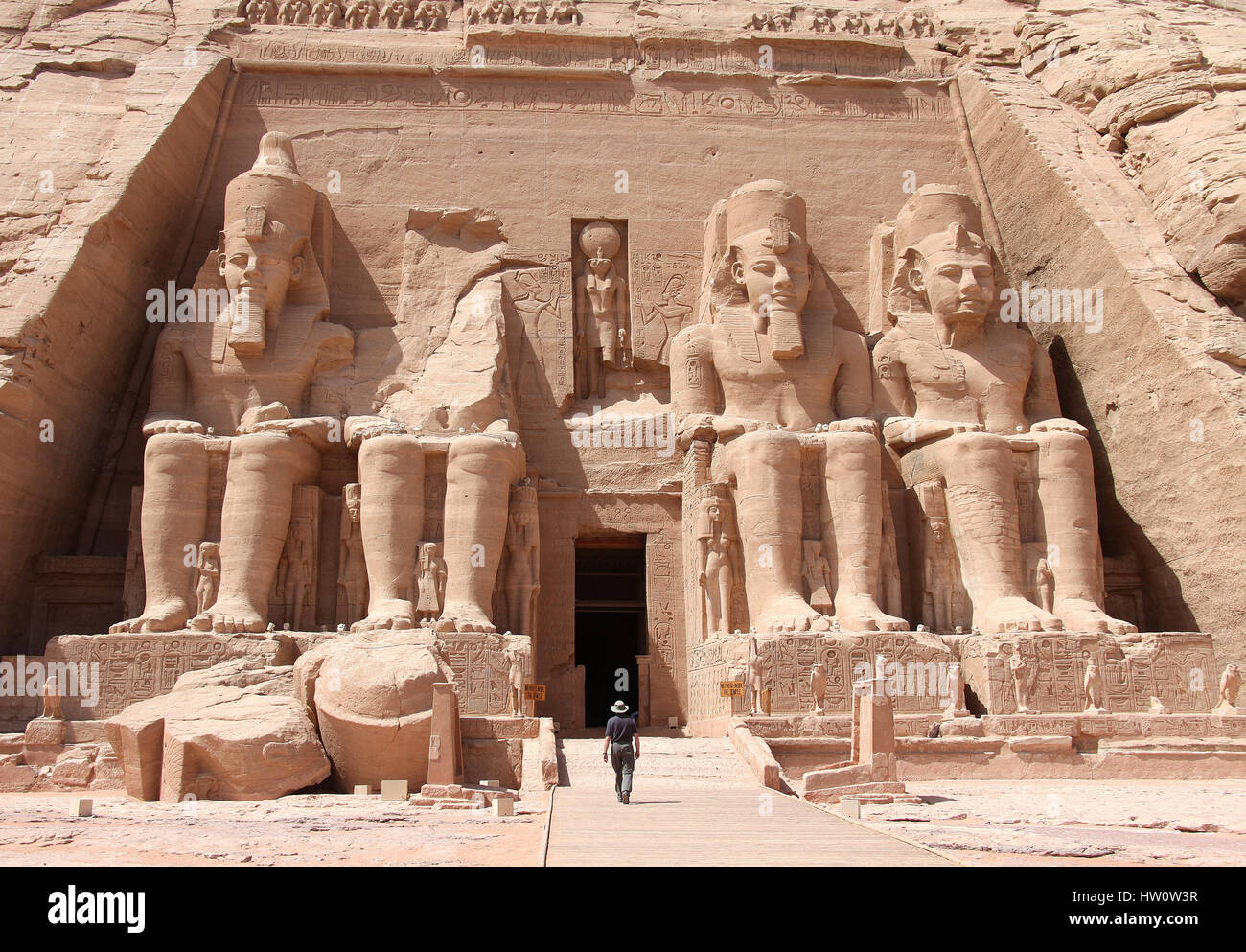 Turistico a Abu Simbel Foto Stock