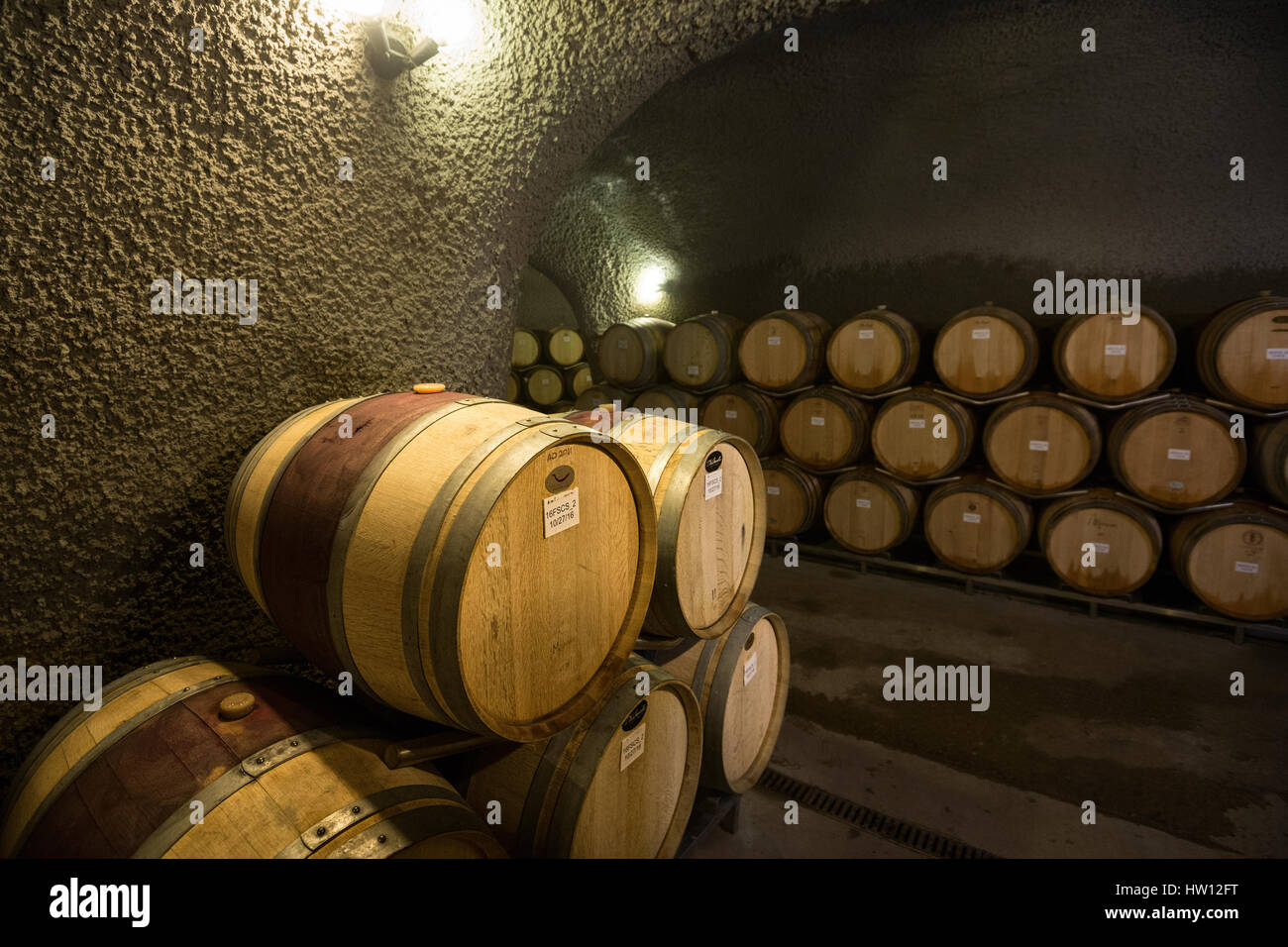Eberle cantina si trova a Paso Robles California nota per le grotte di vino e degustazione di vino locale. Foto Stock