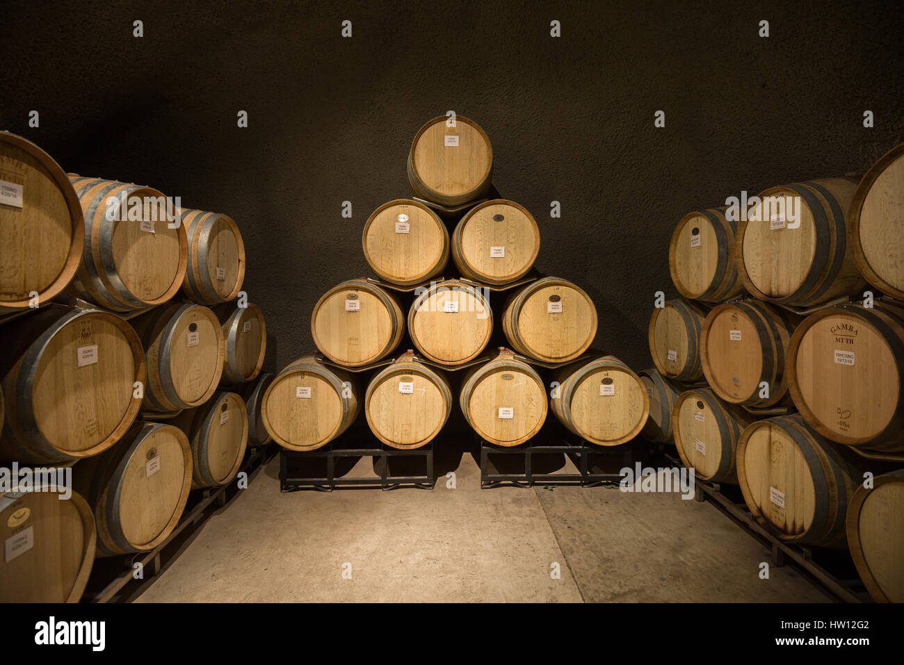 Eberle cantina si trova a Paso Robles California nota per le grotte di vino e degustazione di vino locale. Foto Stock