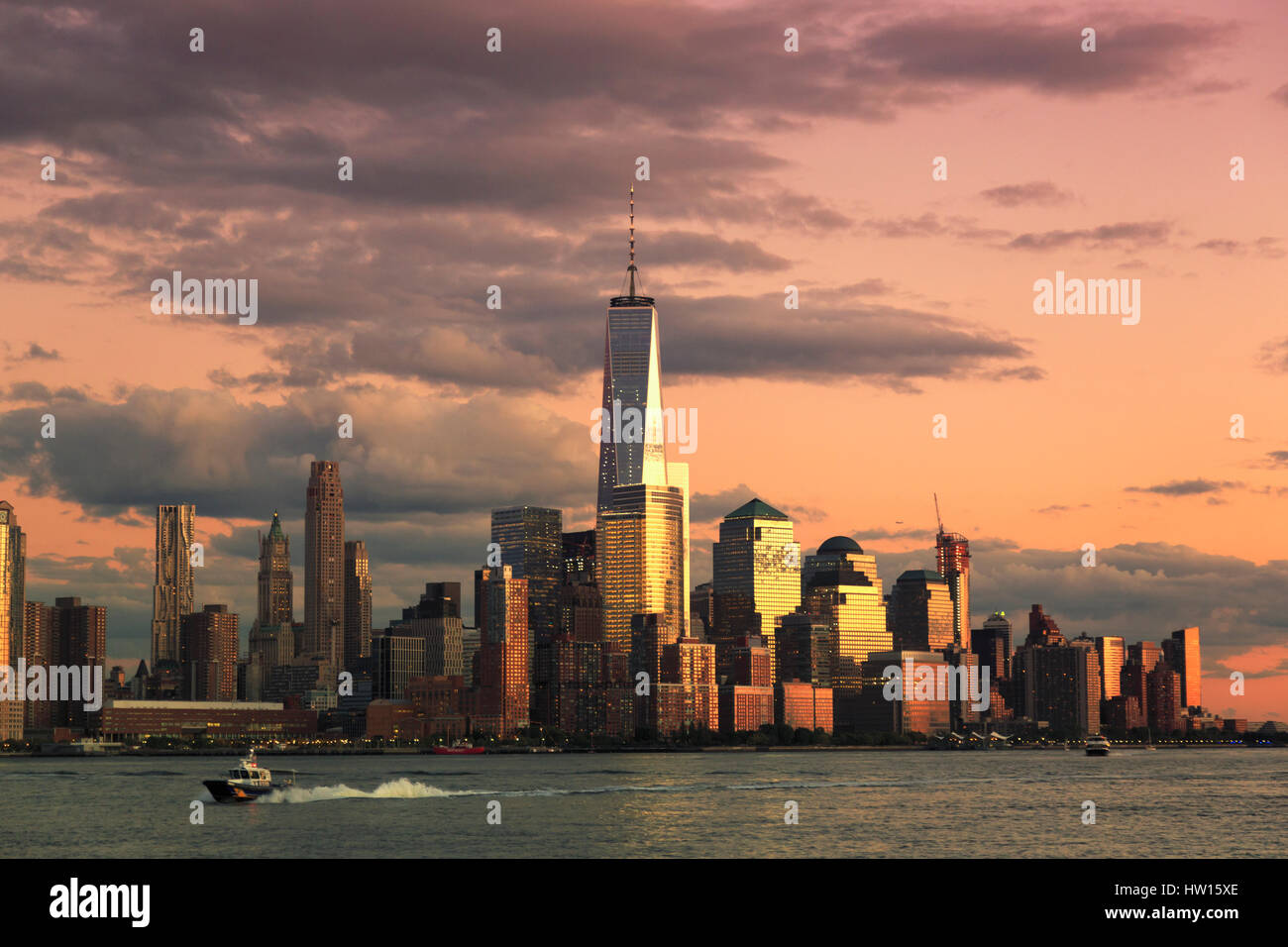 Stati Uniti d'America, New York New York City, inferiore dello Skyline di Manhattan Foto Stock
