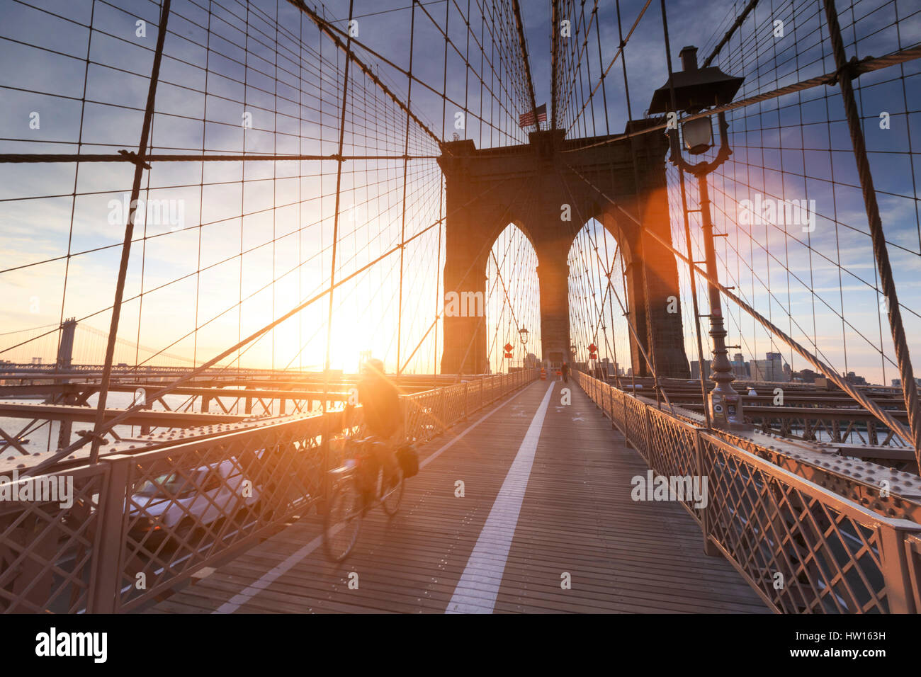 Stati Uniti d'America, New York New York City, il Ponte di Brooklyn Foto Stock