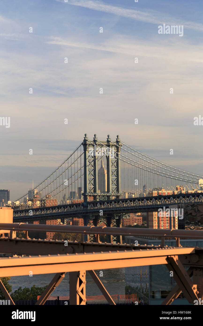 Stati Uniti d'America, New York New York City Manhattan Bridge Foto Stock