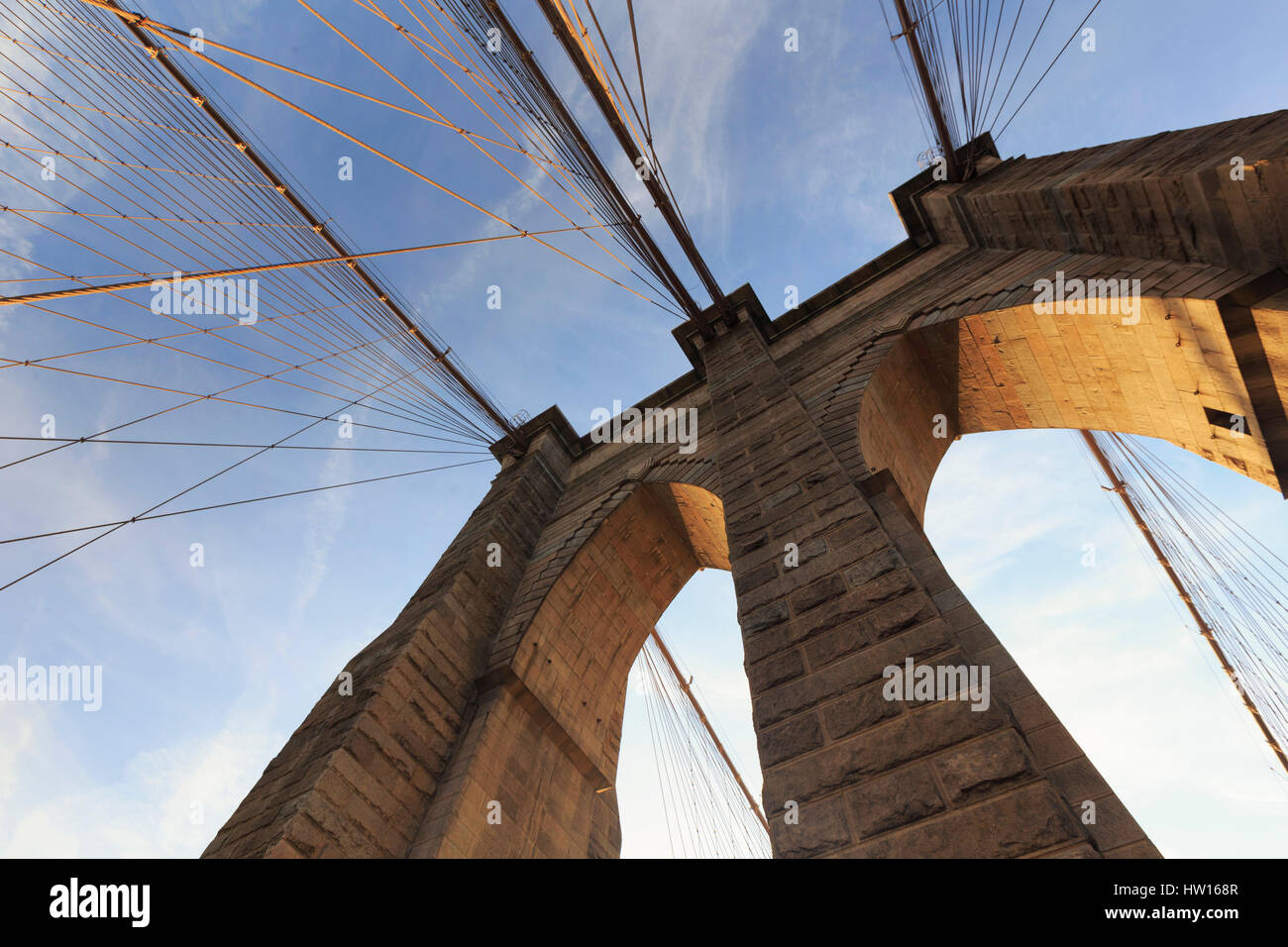 Stati Uniti d'America, New York New York City, il Ponte di Brooklyn Foto Stock