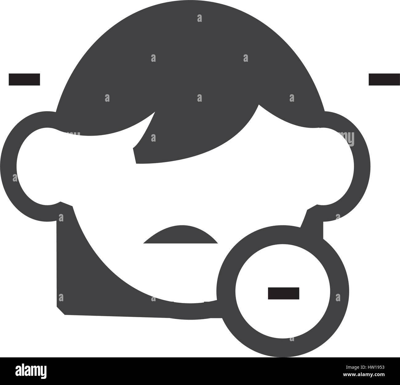 Bad pelle icona acne Illustrazione Vettoriale