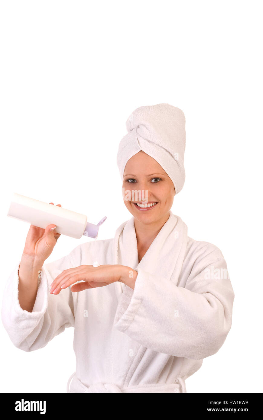 Cura della pelle, Hautpflege Foto Stock