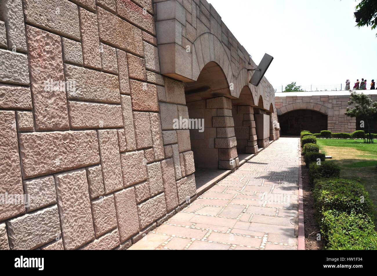 Memoriale del Mahatma Gandhi, Rajghat, Delhi, India del Nord, India, Asia (foto Copyright © by Saji Maramon) Foto Stock