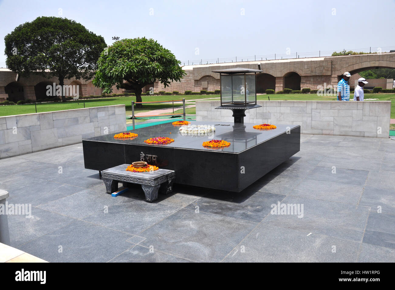 Memoriale del Mahatma Gandhi, Rajghat, Delhi, India del Nord, India, Asia (foto Copyright © by Saji Maramon) Foto Stock