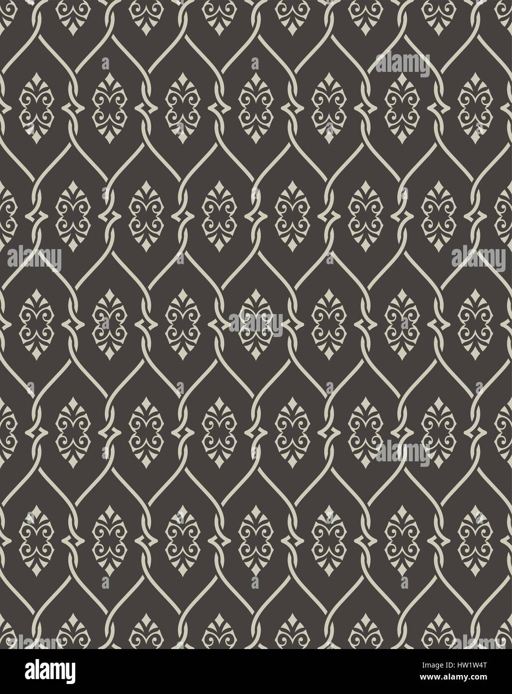 Seamless pattern in stile arabo. Abstract background islamico. Tradizionale orientale con texture che interseca le linee di curvatura. Elemento vettore di un grafico Illustrazione Vettoriale