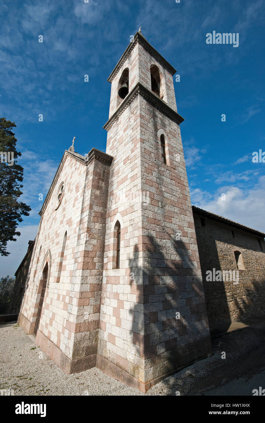 Santa Lucia Chiesa, Vernazzano, Umbria, Italia Foto Stock