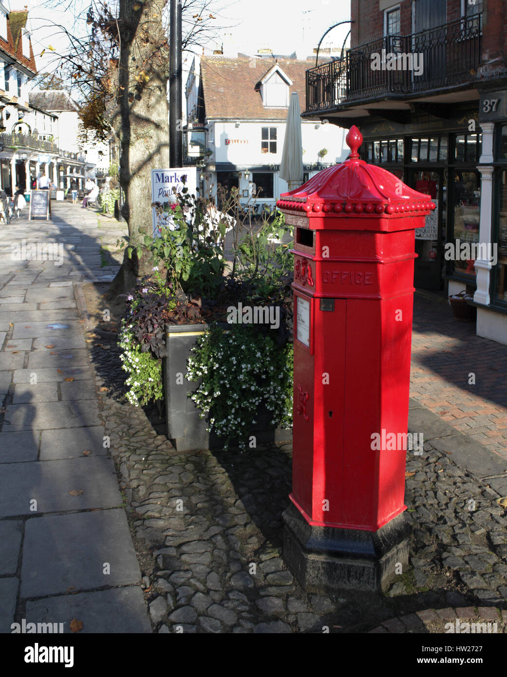 Pilastro vittoriano box in The Pantiles, Royal Tunbridge Wells, Kent Foto Stock