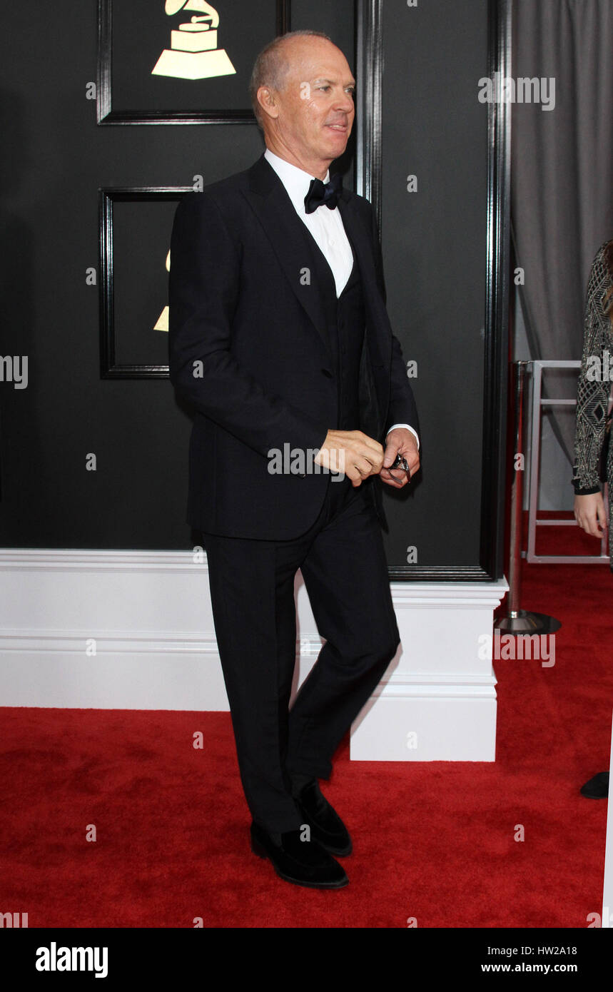 59Th Annual Grammy Awards 2017 gli arrivi presso lo Staples Center di Los Angeles. Dotato di: Michael Keaton dove: Los Angeles, California, Stati Uniti quando: 12 Feb 2017 Foto Stock