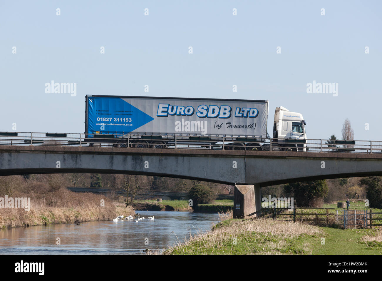 Euro SDB carrello su strada nelle Midlands Foto Stock
