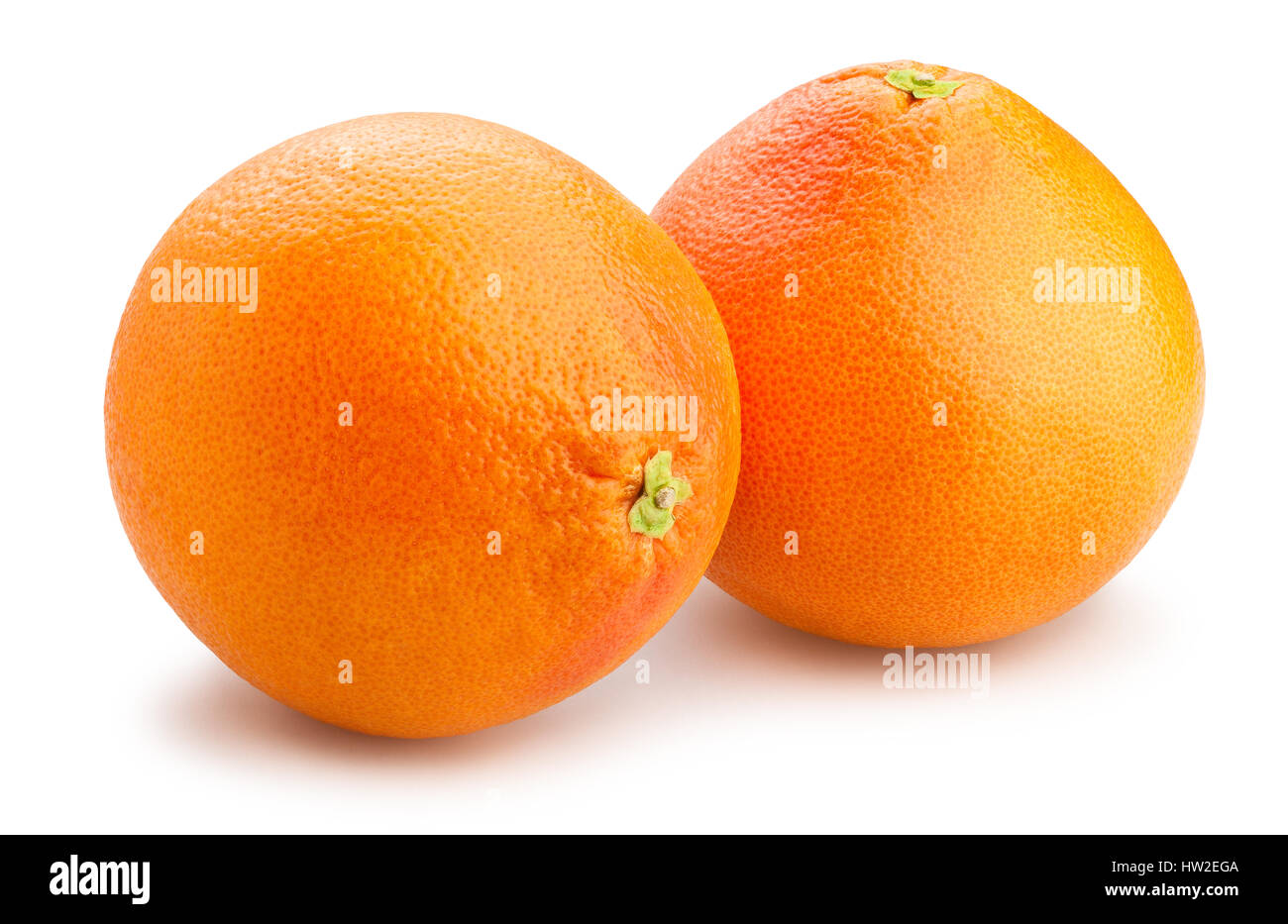 Isolato di pompelmi e di pomeli Foto Stock