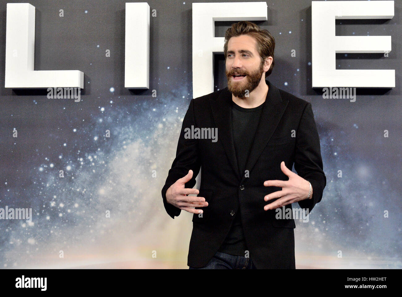 Jake Gyllenhaal frequentando la vita Photocall, svoltasi nella sala di corte al Corinthia Hotel di Londra. Stampa foto di associazione. Picture Data: giovedì 16 marzo, 2016. Foto di credito dovrebbe leggere: Victoria Jones/filo PA Foto Stock