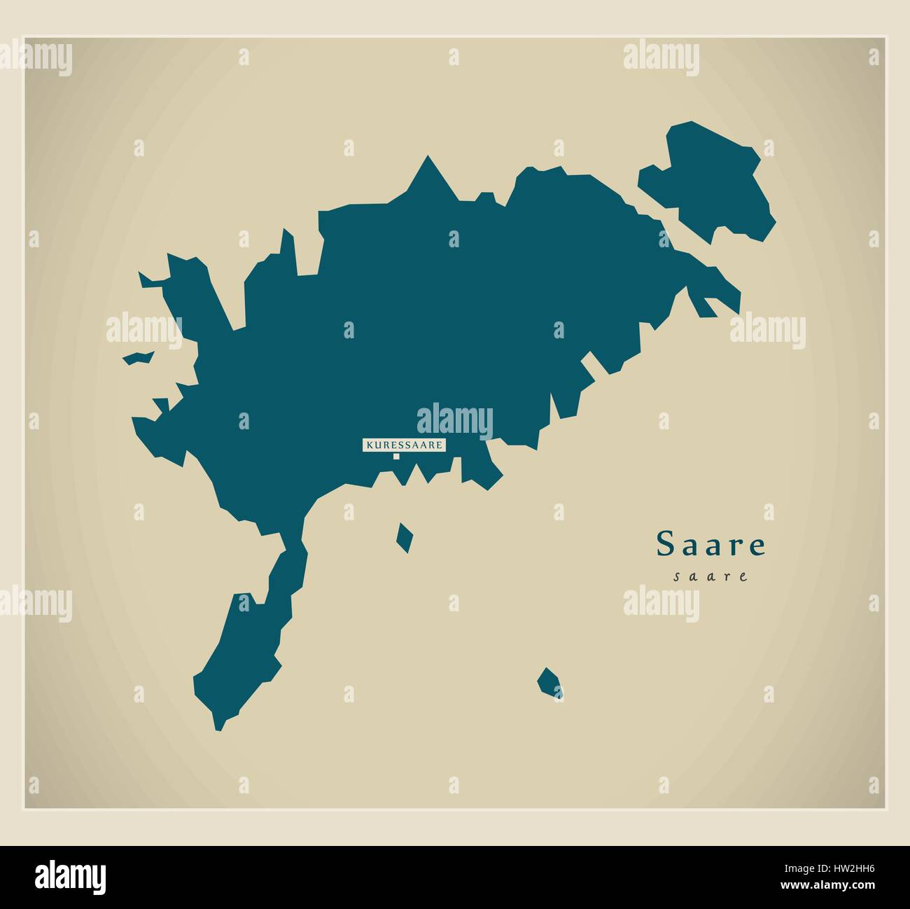 Mappa moderno - Saare EE Illustrazione Vettoriale