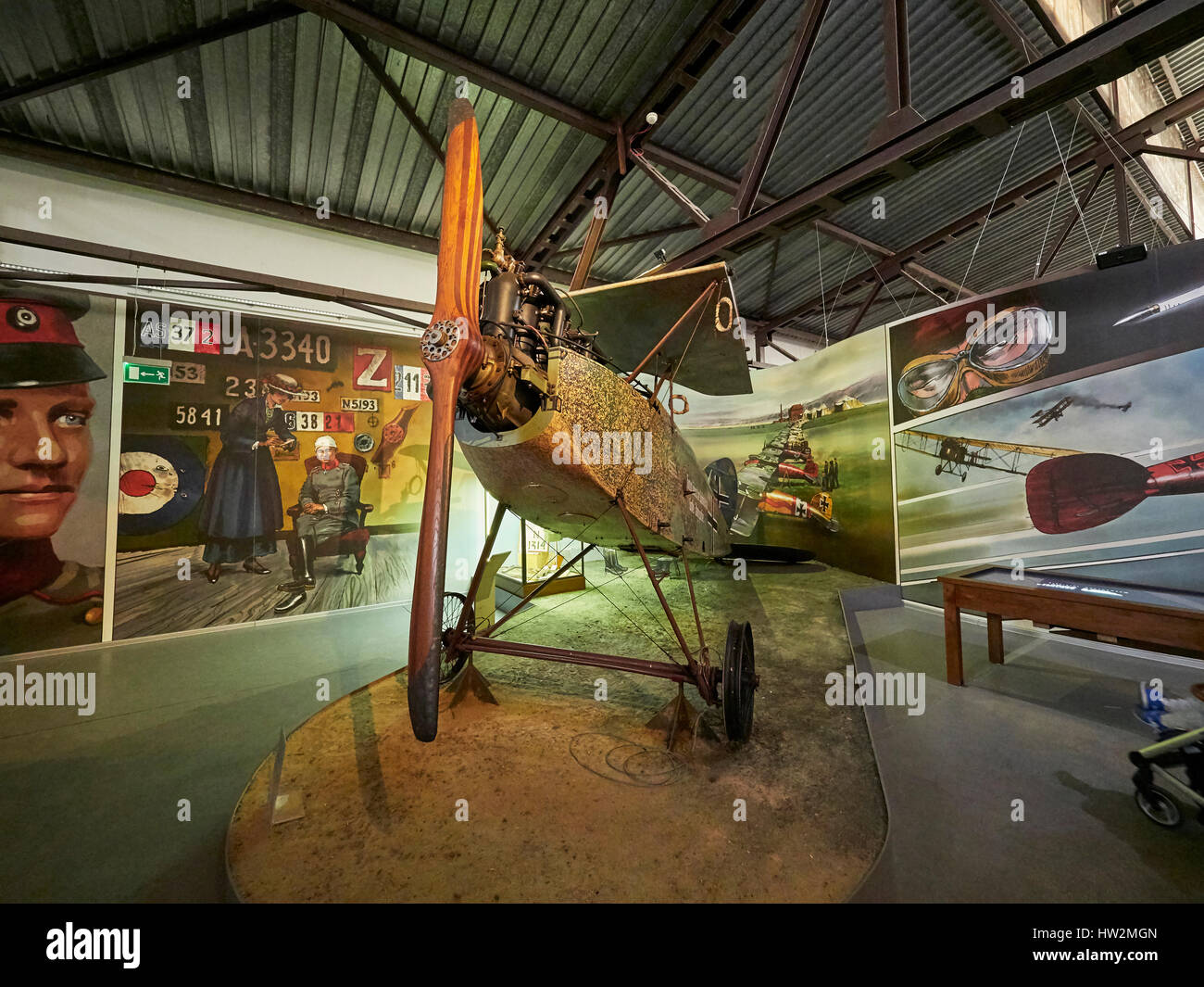 Halberstadt CL- II WW I fighter tedesco presso il polacco Aviation Museum Cracovia in Polonia Foto Stock