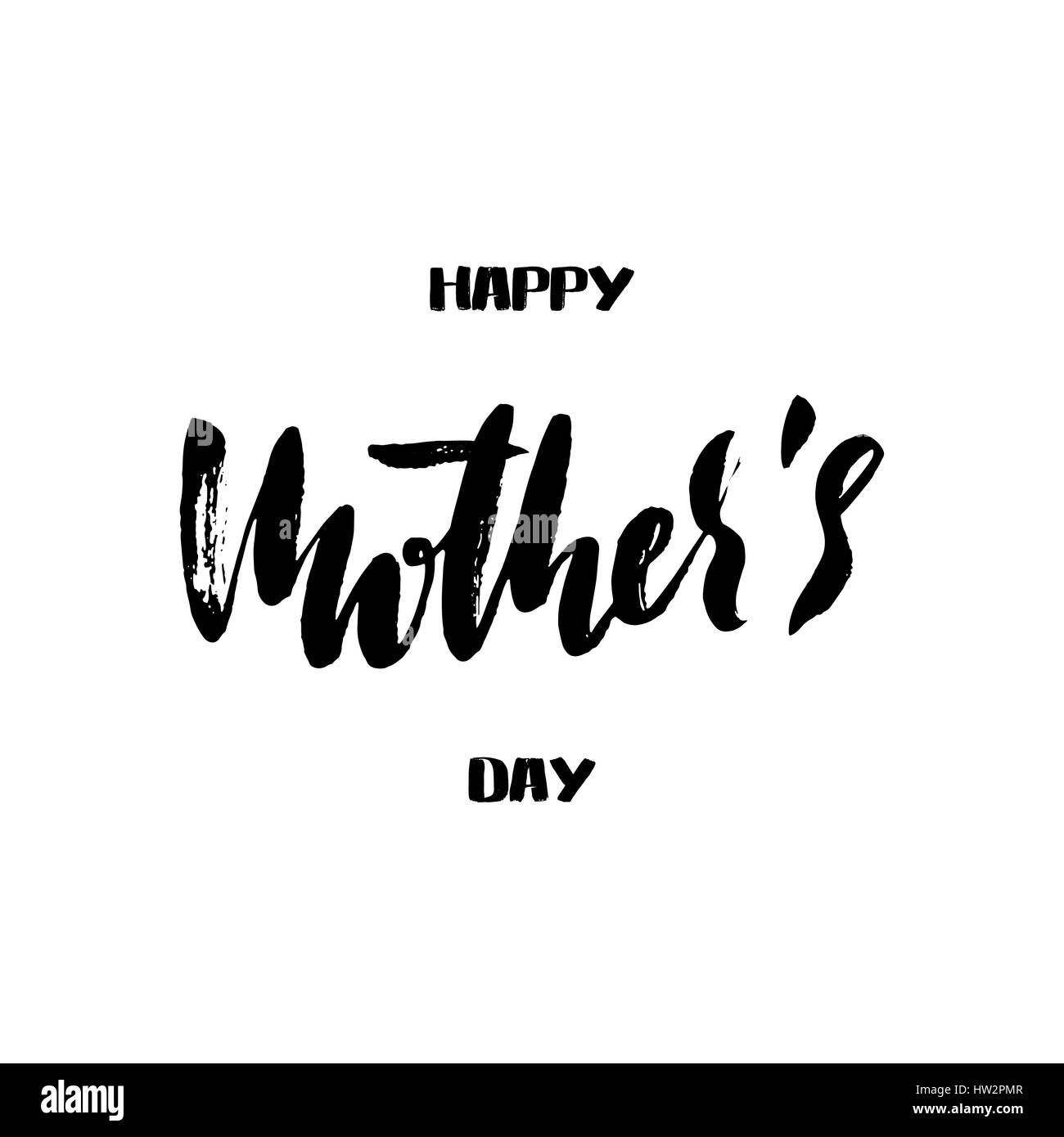 Felice Festa della Mamma biglietto di auguri. Caratteri scritti a mano. La calligrafia del vettore l'iscrizione. Illustrazione Vettoriale