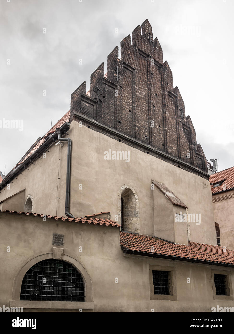 La Sinagoga Vecchia-Nuova a Praga, Repubblica Ceca Foto Stock