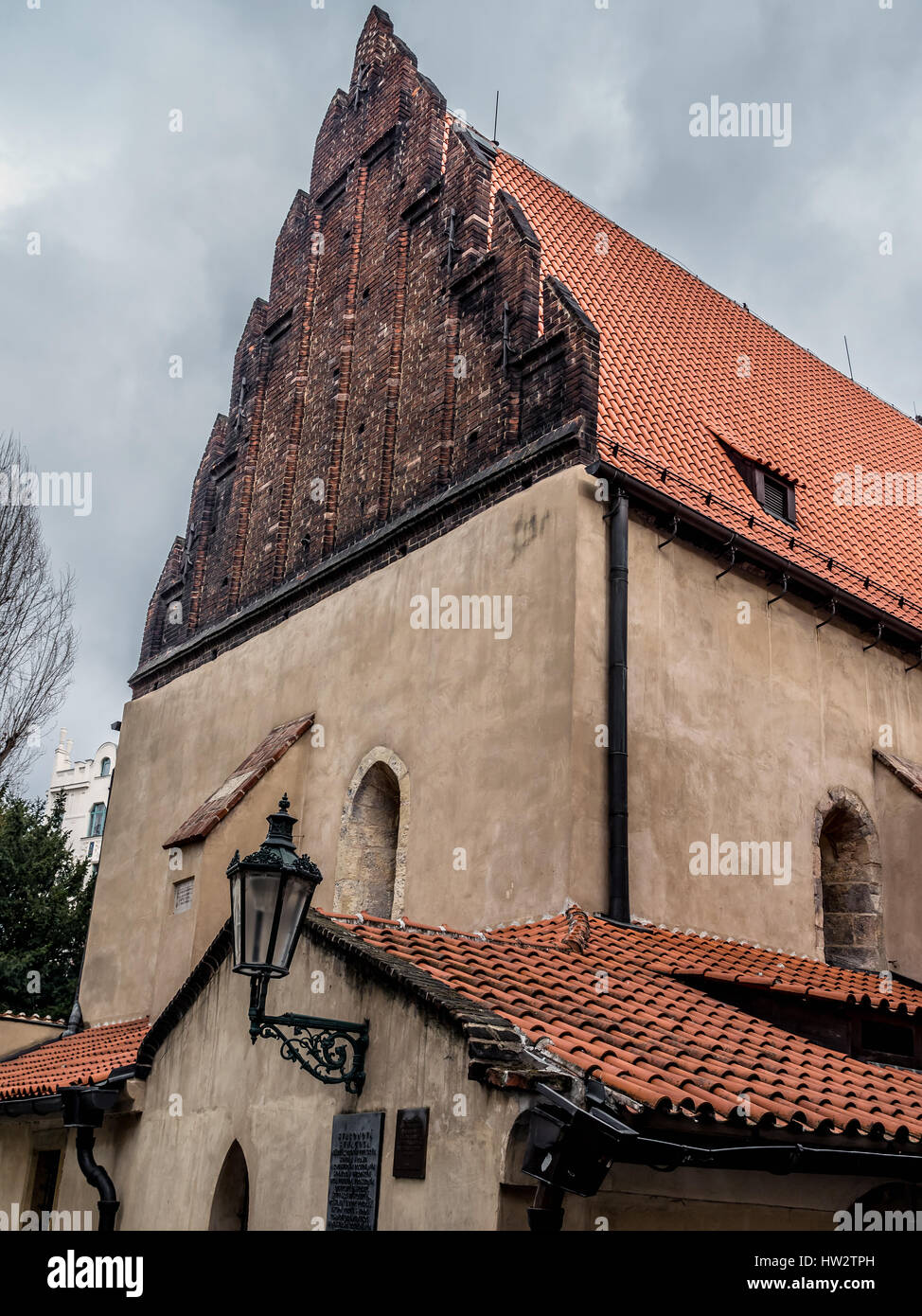 La Sinagoga Vecchia-Nuova a Praga, Repubblica Ceca Foto Stock