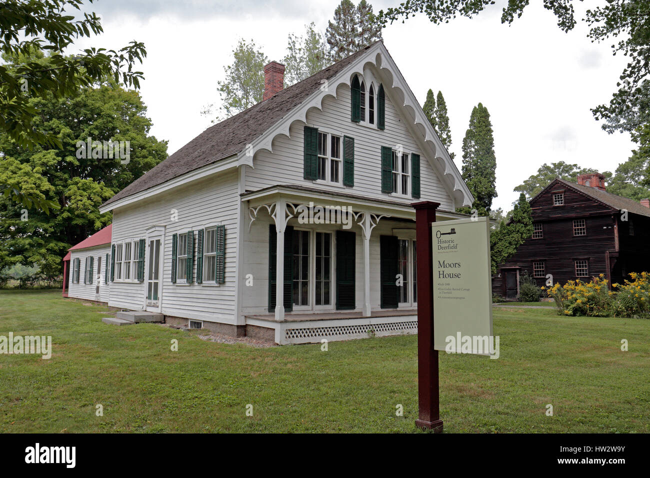 Nel centro storico di Deerfield, contea di Franklin, Massachusetts, Stati Uniti. Foto Stock