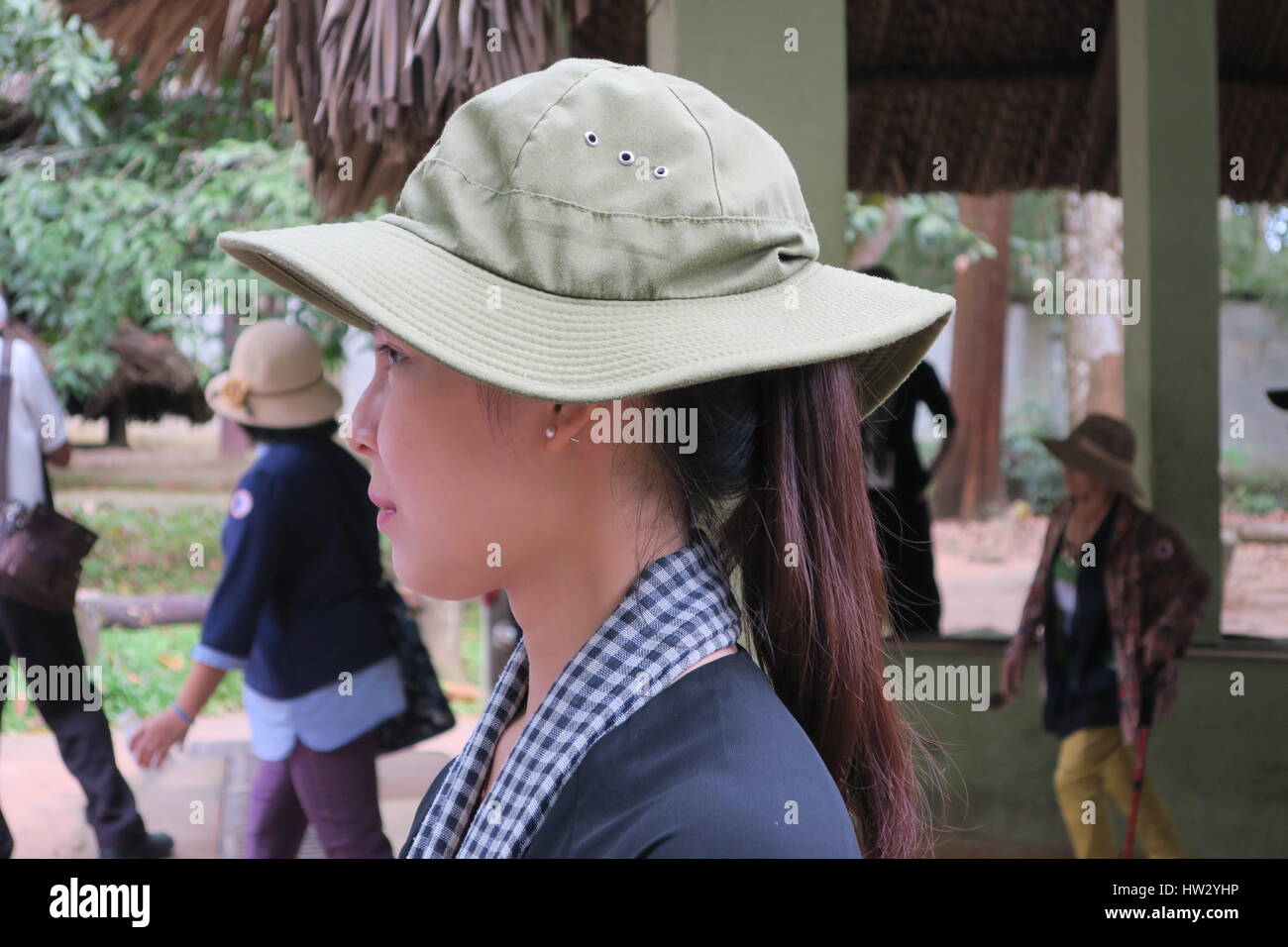 I tunnel di củ chi sono immensa rete di collegamento di gallerie sotterranee situate in củ chi distretto di Ho chi minh a Saigon, Vietnam Foto Stock