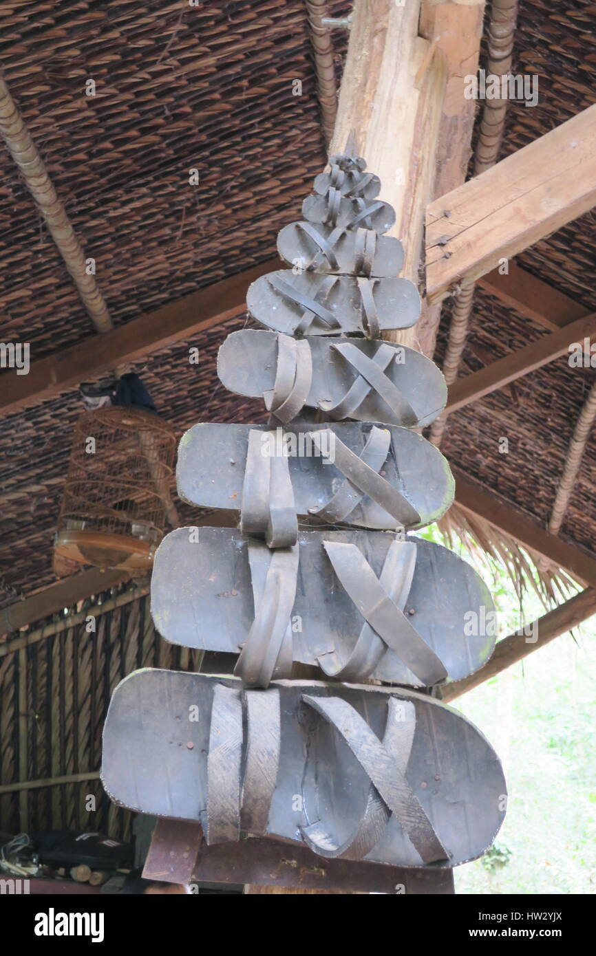 I tunnel di củ chi sono immensa rete di collegamento di gallerie sotterranee situate in củ chi distretto di Ho chi minh a Saigon, Vietnam Foto Stock