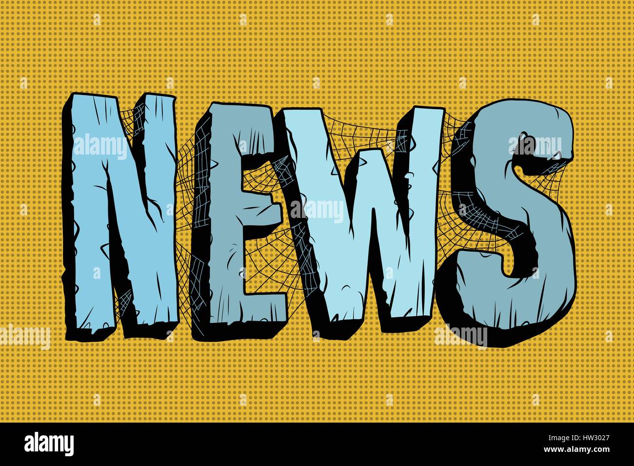 News in mesh di ragnatele Illustrazione Vettoriale