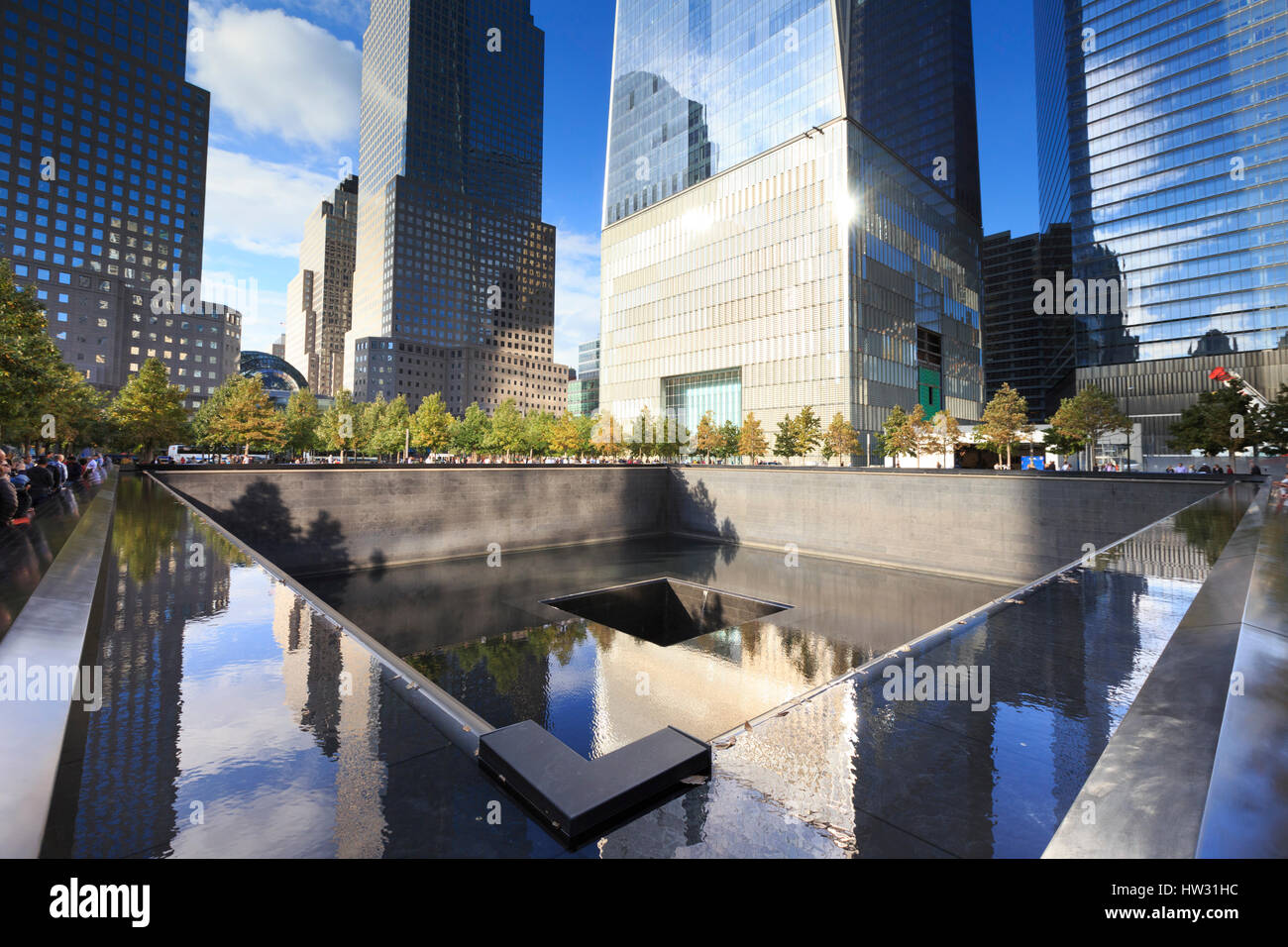 Stati Uniti d'America, New York New York City, Manhattan, Nazionale Semptember 11 Memorial Foto Stock