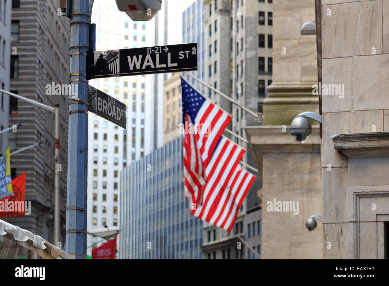 Stati Uniti d'America, New York New York City, la parte inferiore di Manhattan, Wall Street Foto Stock