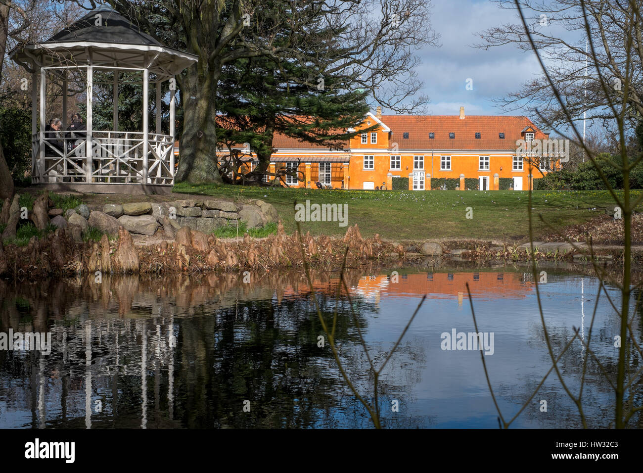 Haveselskabets pacifica hanno, dal lato dei giardini di Frederiksberg, Copenaghen, Danimarca Foto Stock