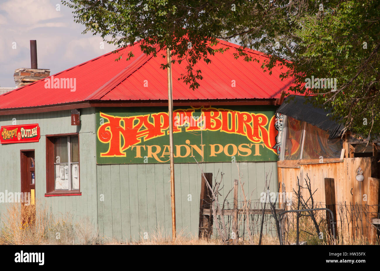 Felice Burro Trading Post, situato nel centro cittadino di Baker Nevada, Gate-Way al Parco nazionale Great Basin Foto Stock